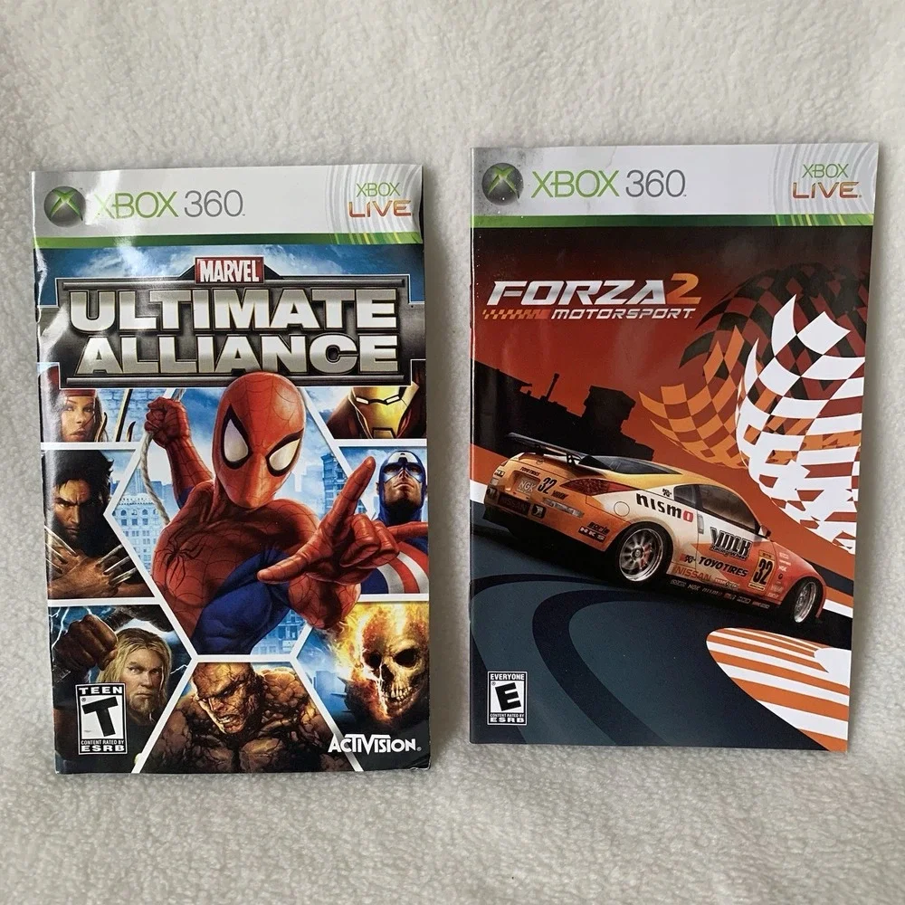 Marvel Ultimate Alliance Xbox 360 CIB & Forza Motorsport 2 Complete w/ Manual